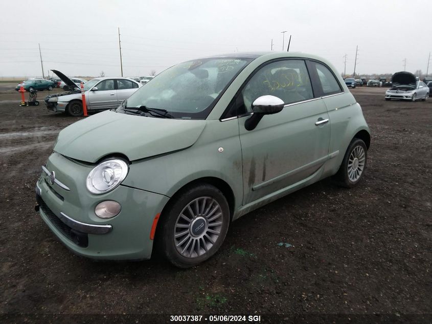 2013 Fiat 500 Lounge VIN: 3C3CFFCR2DT554646 Lot: 30037387