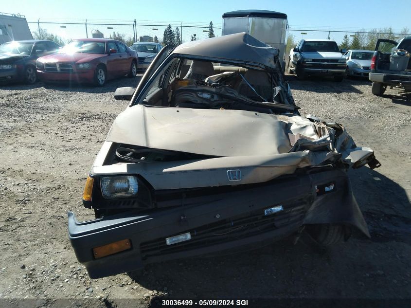 1985 Honda Civic 1500 S VIN: JHMAK5431FS804609 Lot: 30036499