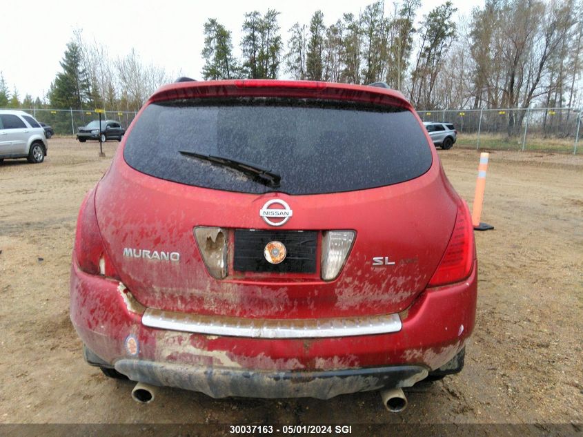 2006 Nissan Murano Sl/Se/S VIN: JN8AZ08W46W500207 Lot: 30037163