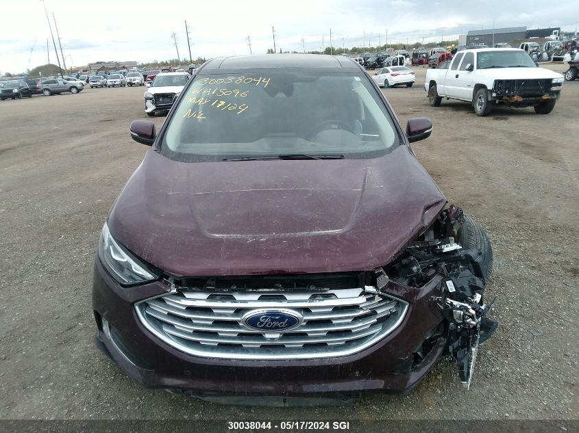 2022 Ford Edge Titanium VIN: 2FMPK4K96NBA15096 Lot: 30038044