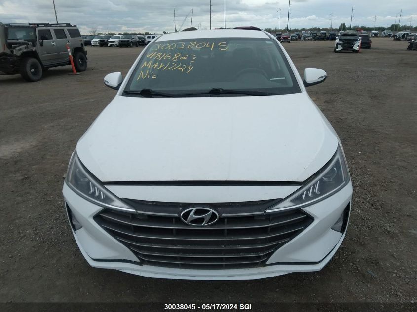 2019 Hyundai Elantra Sel/Value/Limited VIN: KMHD84LF1KU816823 Lot: 30038045