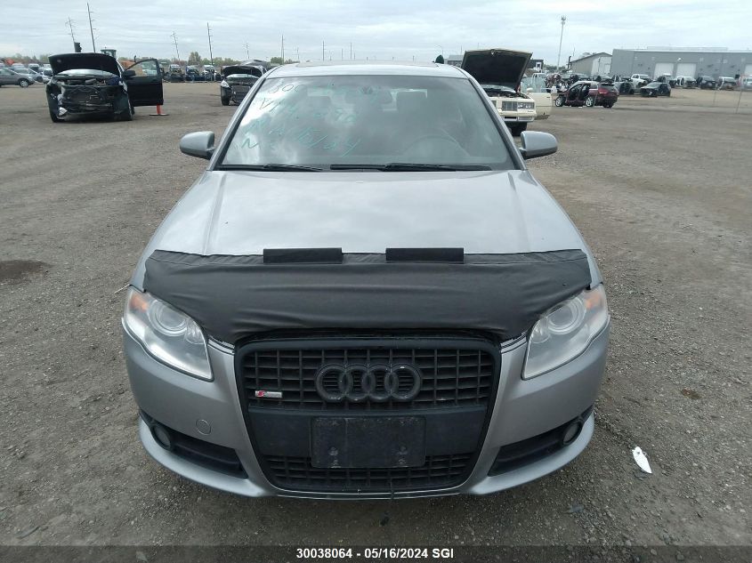 2008 Audi A4 S-Line 3.2 Quattro VIN: WAUEH78E38A143292 Lot: 30038064