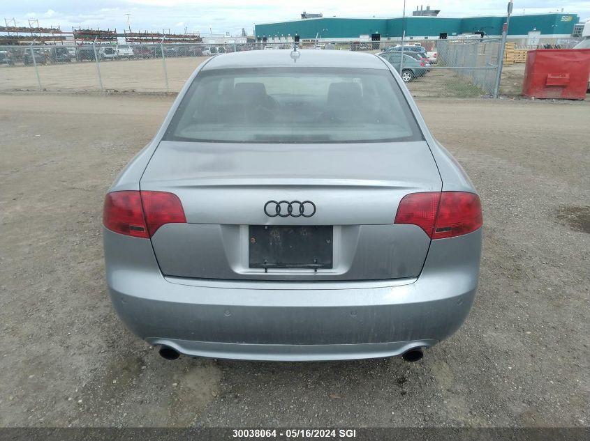 2008 Audi A4 S-Line 3.2 Quattro VIN: WAUEH78E38A143292 Lot: 30038064