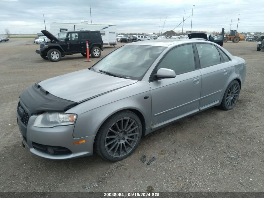 2008 Audi A4 S-Line 3.2 Quattro VIN: WAUEH78E38A143292 Lot: 30038064