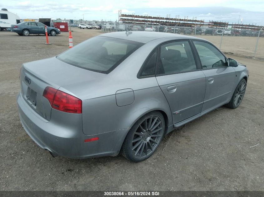 2008 Audi A4 S-Line 3.2 Quattro VIN: WAUEH78E38A143292 Lot: 30038064