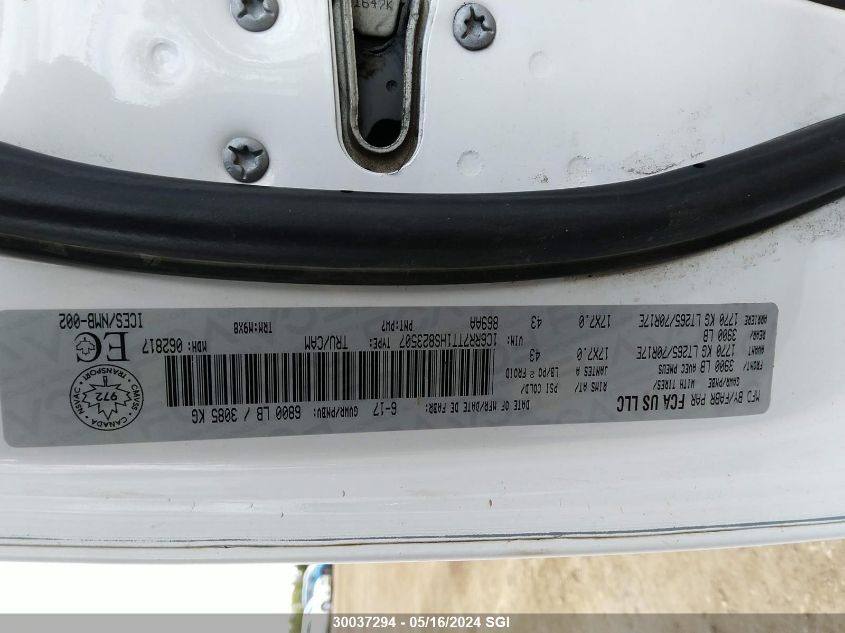 2017 Ram 1500 Slt VIN: 1C6RR7TT1HS823507 Lot: 30037294