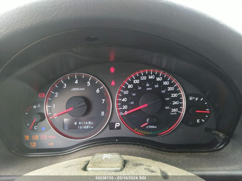 2008 Subaru Legacy Gt Limited VIN: 4S3BL676784214307 Lot: 30038155