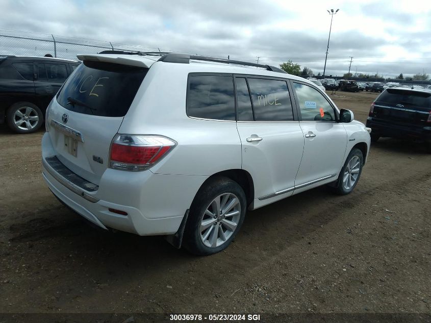 2012 Toyota Highlander Hybrid VIN: JTEBC3EH8C2004401 Lot: 30036978