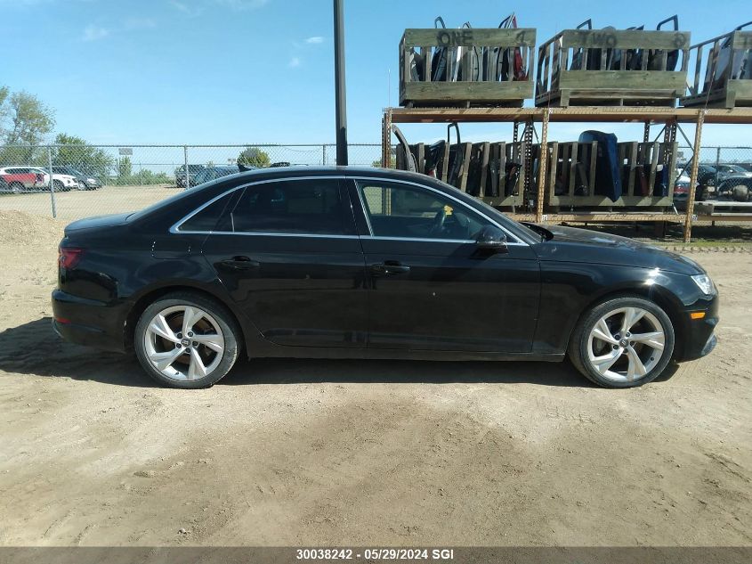 2019 Audi A4 Progressiv VIN: WAUBNAF44KA028064 Lot: 30038242