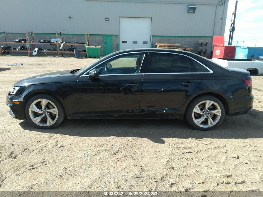 2019 Audi A4 Progressiv VIN: WAUBNAF44KA028064 Lot: 30038242