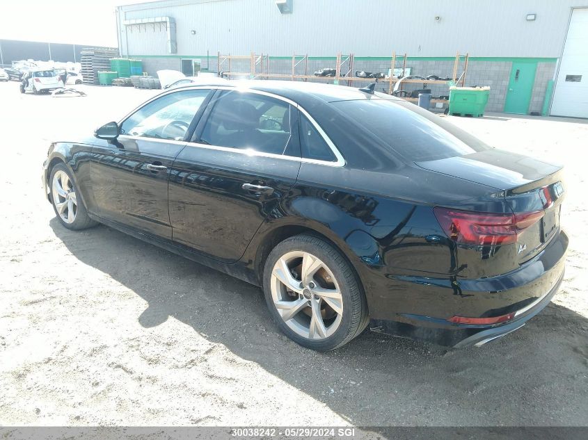 2019 Audi A4 Progressiv VIN: WAUBNAF44KA028064 Lot: 30038242