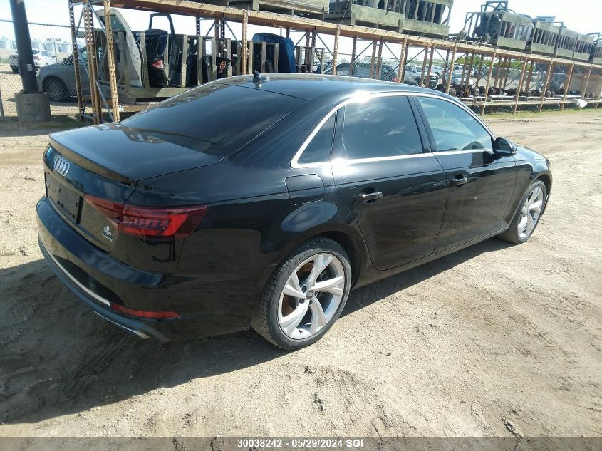 2019 Audi A4 Progressiv VIN: WAUBNAF44KA028064 Lot: 30038242