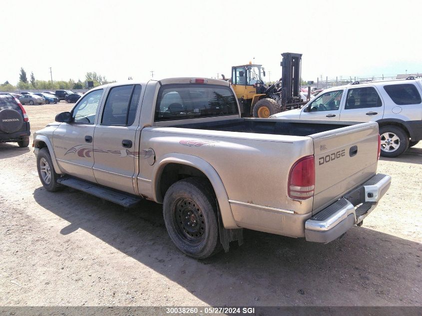 2002 Dodge Dakota Quad Slt VIN: 1B7HL48X92S676828 Lot: 30038260