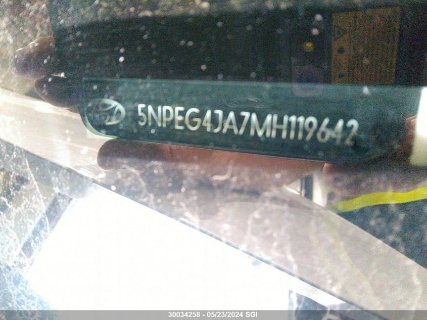 2021 Hyundai Sonata Se VIN: 5NPEG4JA7MH119642 Lot: 30034258