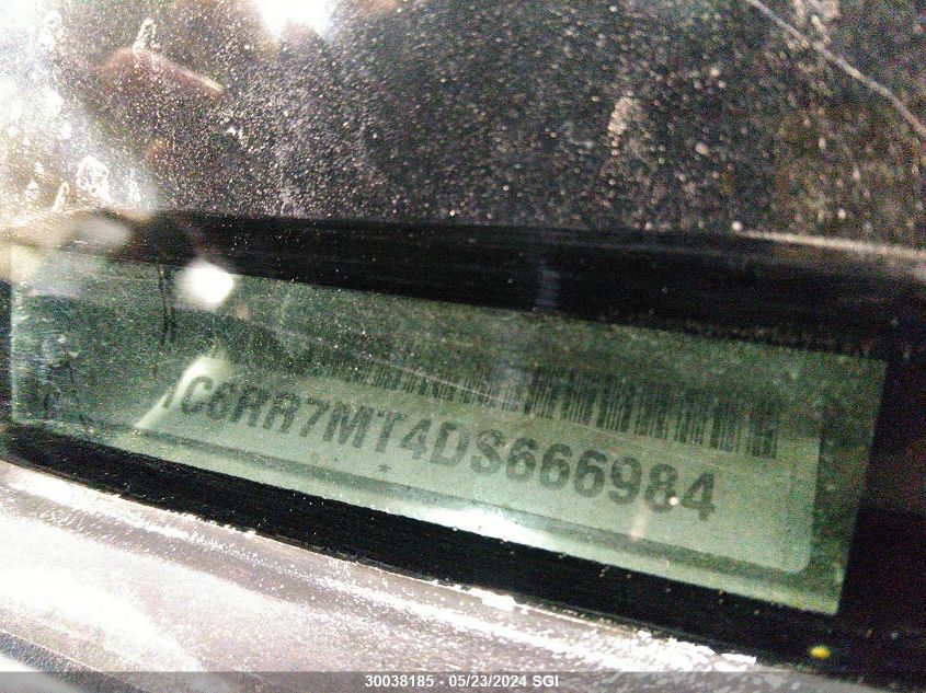 2013 Ram 1500 Sport VIN: 1C6RR7MT4DS666984 Lot: 30038185