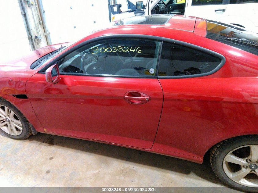 2008 Hyundai Tiburon Gs VIN: KMHHM65D28U276623 Lot: 30038246