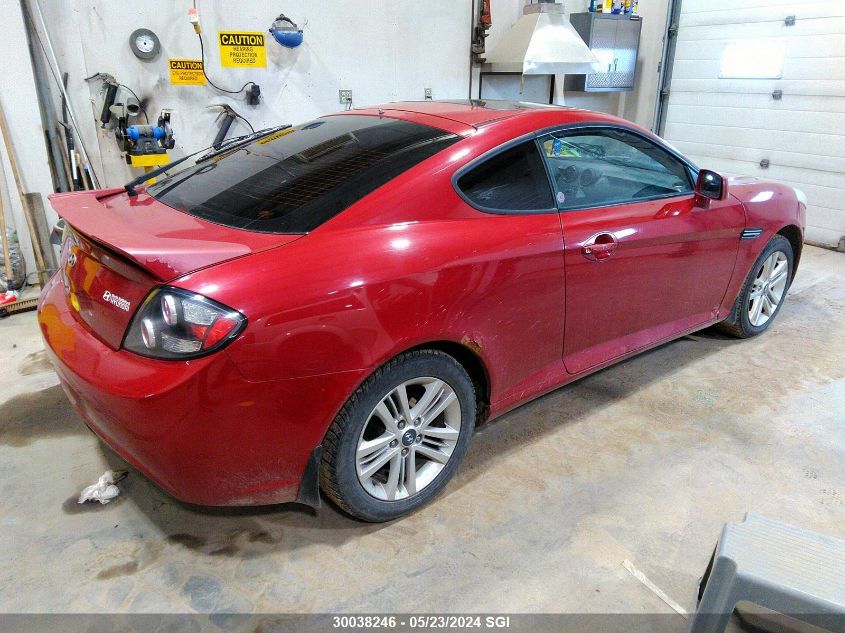 2008 Hyundai Tiburon Gs VIN: KMHHM65D28U276623 Lot: 30038246