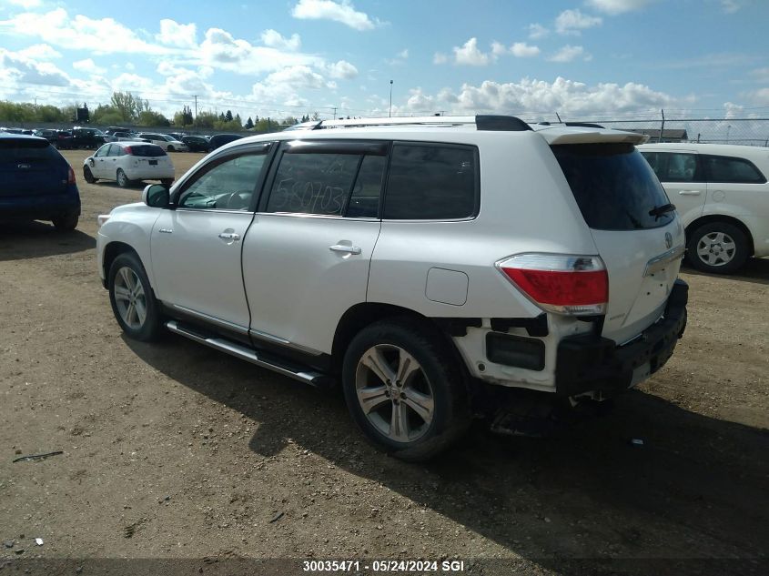 2012 Toyota Highlander V6 Limited VIN: 5TDDK3EH0CS136481 Lot: 30035471