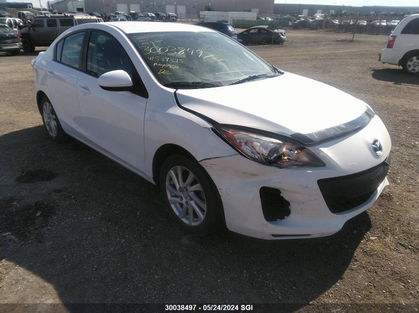 2012 Mazda 3 I VIN: JM1BL1UFXC1539325 Lot: 30038497