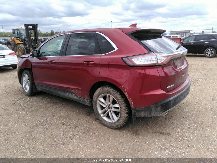 2015 Ford Edge Sel VIN: 2FMTK4J80FBB51166 Lot: 30037734