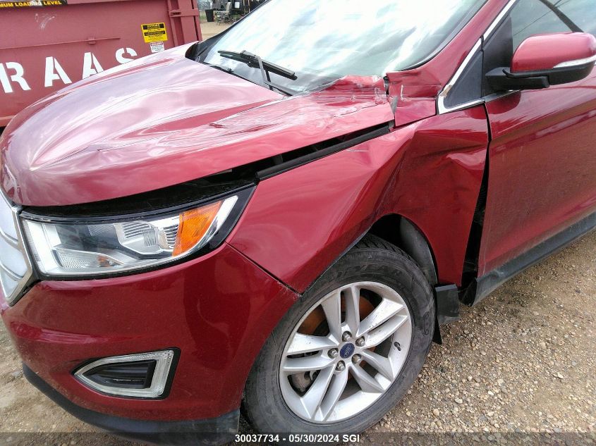 2015 Ford Edge Sel VIN: 2FMTK4J80FBB51166 Lot: 30037734