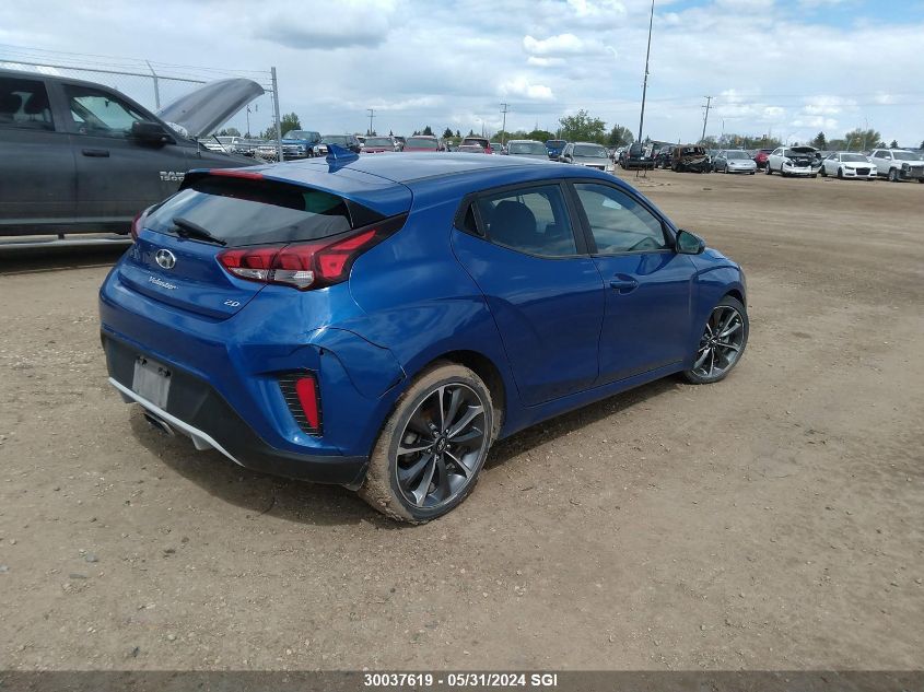 2019 Hyundai Veloster Premium VIN: KMHTG6AF5KU002591 Lot: 30037619