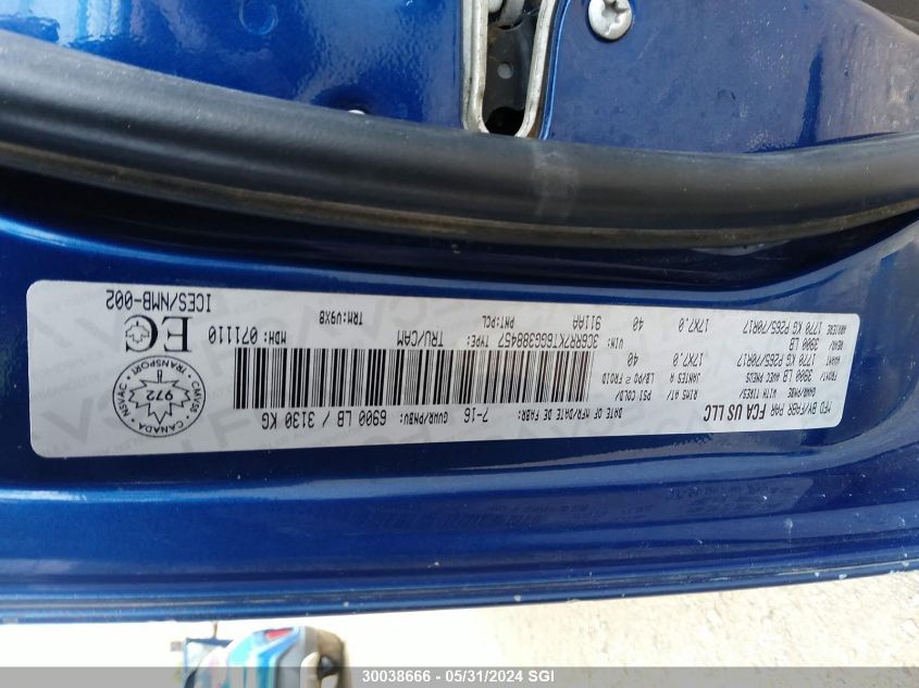 2016 Ram 1500 St VIN: 3C6RR7KT6GG388457 Lot: 30038666