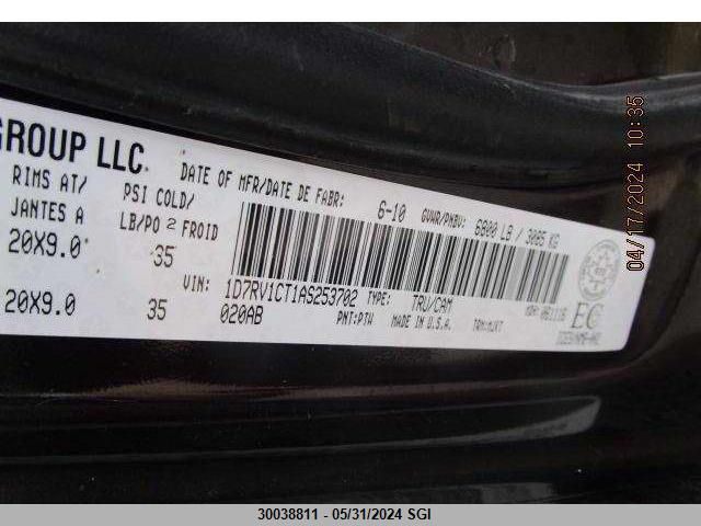 2010 Dodge Ram 1500 VIN: 1D7RV1CT1AS253702 Lot: 30038811