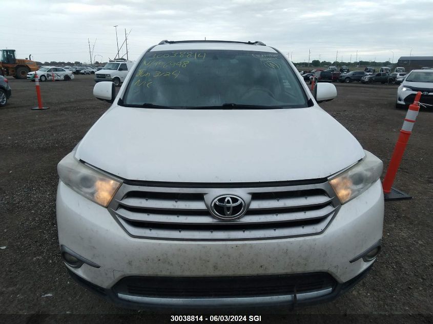 2013 Toyota Highlander Limited VIN: 5TDDK3EH5DS196998 Lot: 30038814