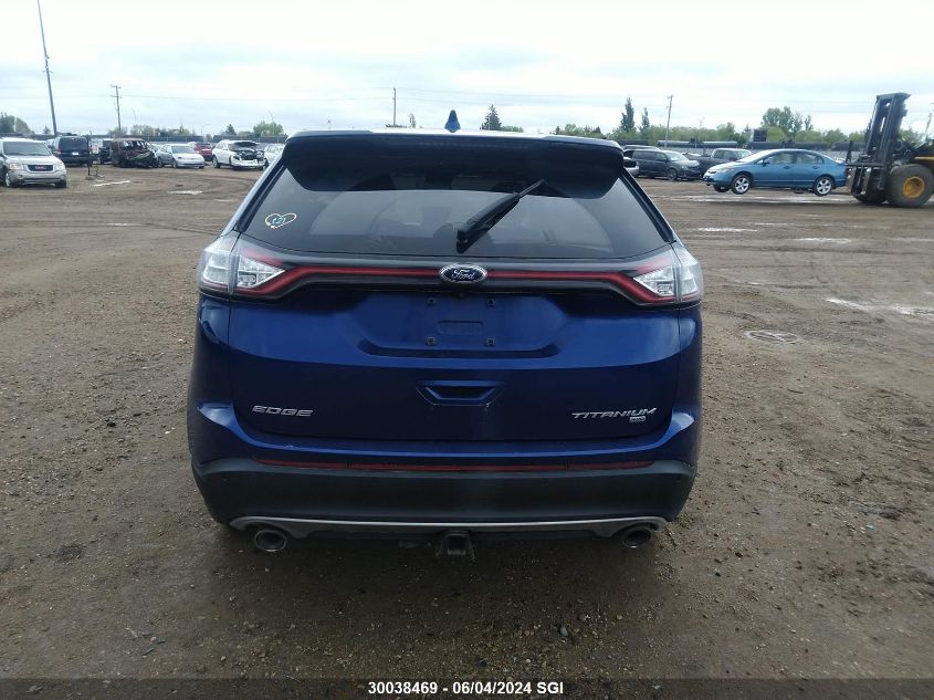 2015 Ford Edge Titanium VIN: 2FMTK4K8XFBB53408 Lot: 30038469