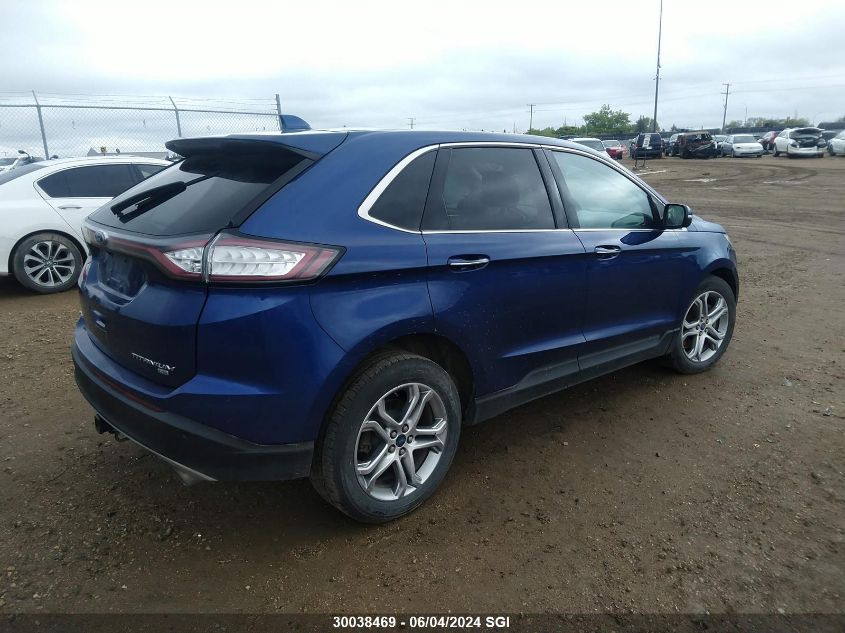 2015 Ford Edge Titanium VIN: 2FMTK4K8XFBB53408 Lot: 30038469