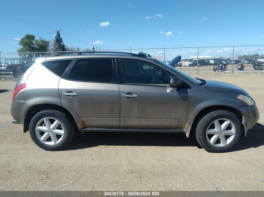 2003 Nissan Murano Sl/Se VIN: JN8AZ08W03W233126 Lot: 30038778