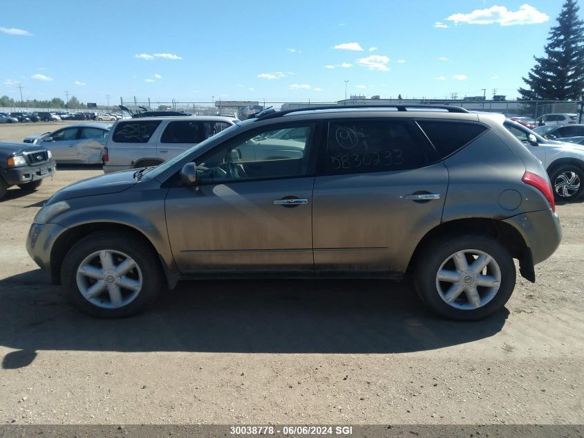 2003 Nissan Murano Sl/Se VIN: JN8AZ08W03W233126 Lot: 30038778