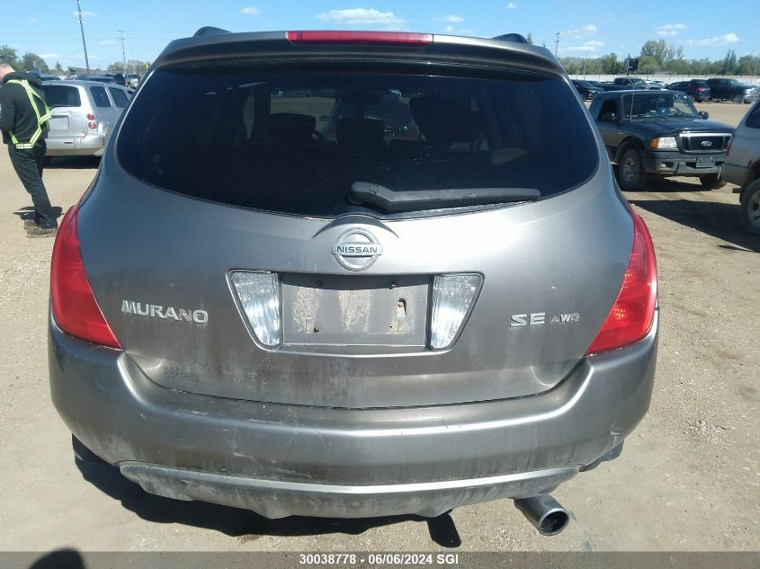 2003 Nissan Murano Sl/Se VIN: JN8AZ08W03W233126 Lot: 30038778