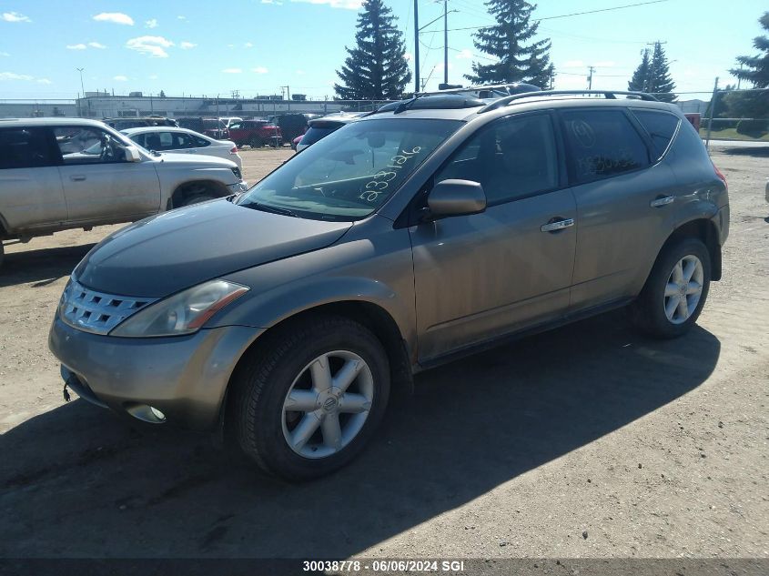 2003 Nissan Murano Sl/Se VIN: JN8AZ08W03W233126 Lot: 30038778