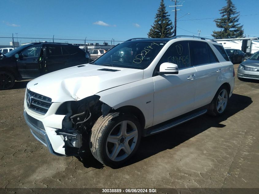 2012 Mercedes-Benz Ml 350 Bluetec VIN: 4JGDA2EB1CA022149 Lot: 30038889