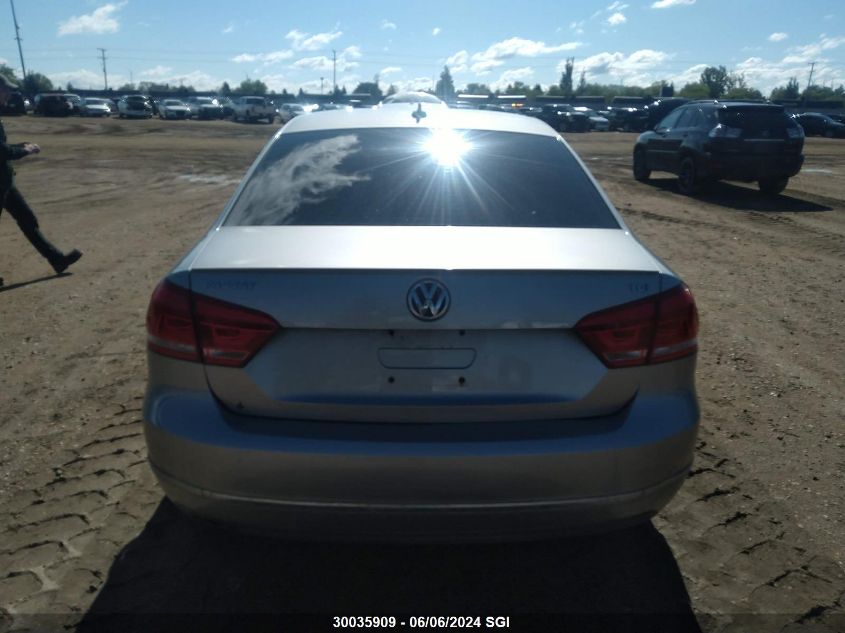 2012 Volkswagen Passat VIN: 1VWCN7A30CC003707 Lot: 30035909