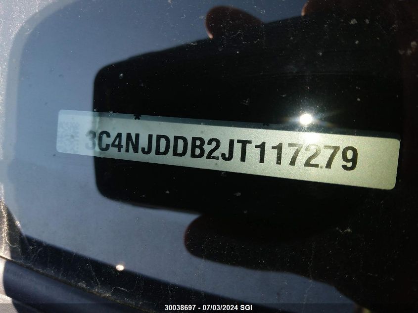2018 Jeep Compass Trailhawk VIN: 3C4NJDDB2JT117279 Lot: 30038697