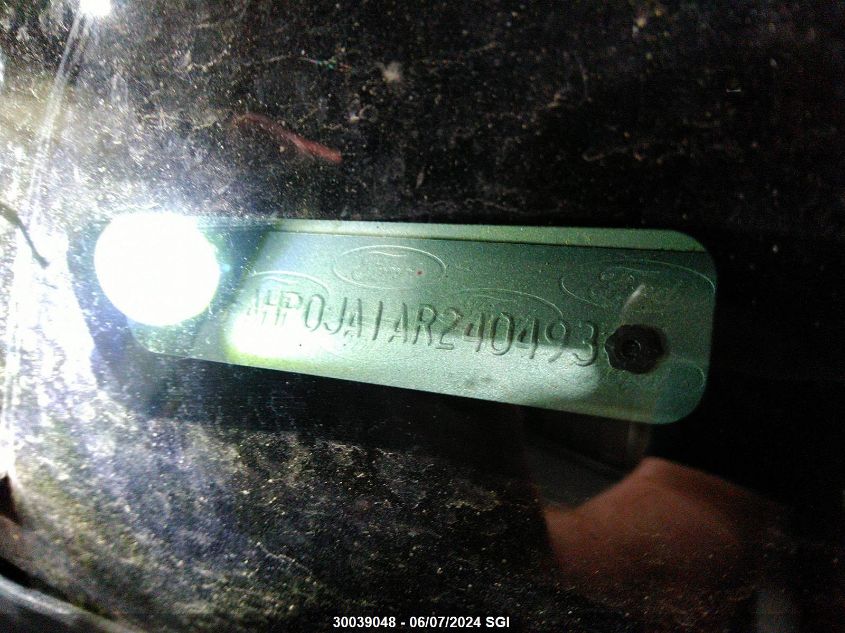 2010 Ford Fusion Sel VIN: 3FAHP0JA1AR240493 Lot: 30039048