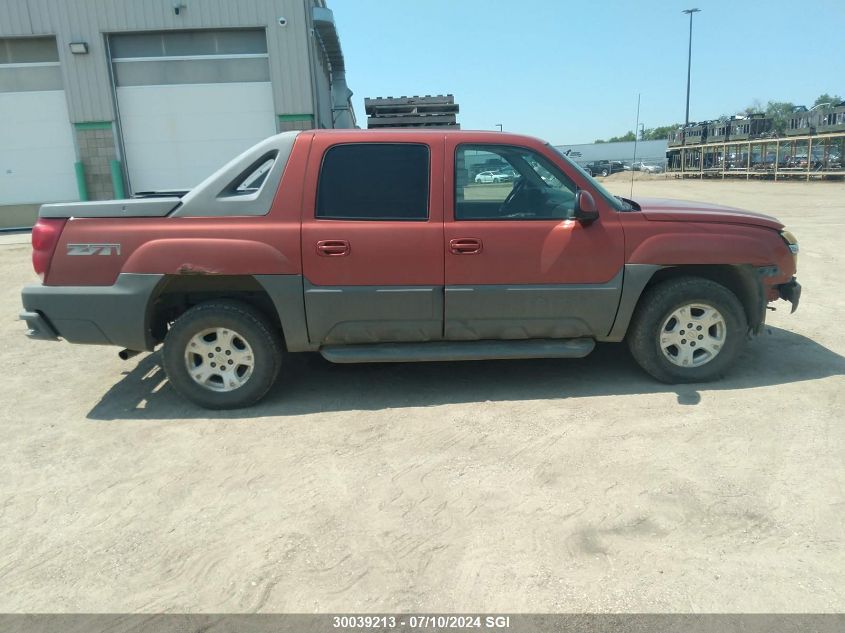 2002 Chevrolet Avalanche K1500 VIN: 3GNEK13T72G126972 Lot: 30039213