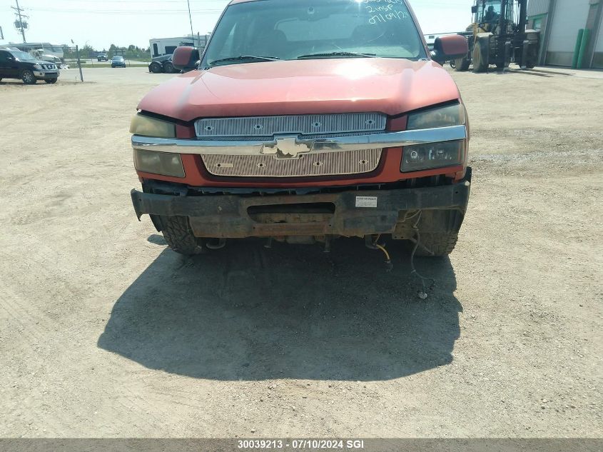 2002 Chevrolet Avalanche K1500 VIN: 3GNEK13T72G126972 Lot: 30039213