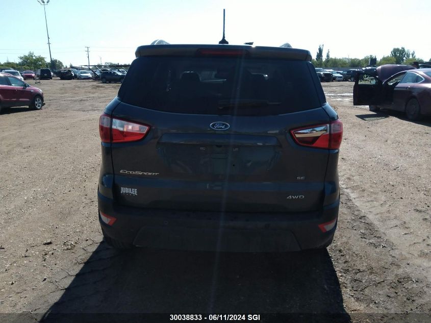 2022 Ford Ecosport Se VIN: MAJ6S3GL9NC470884 Lot: 30038833