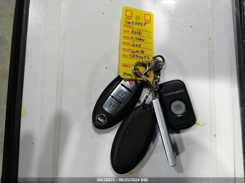 2016 Nissan Juke S/Sv/Sl/Nismo VIN: JN8AF5MV3GT659838 Lot: 30038825