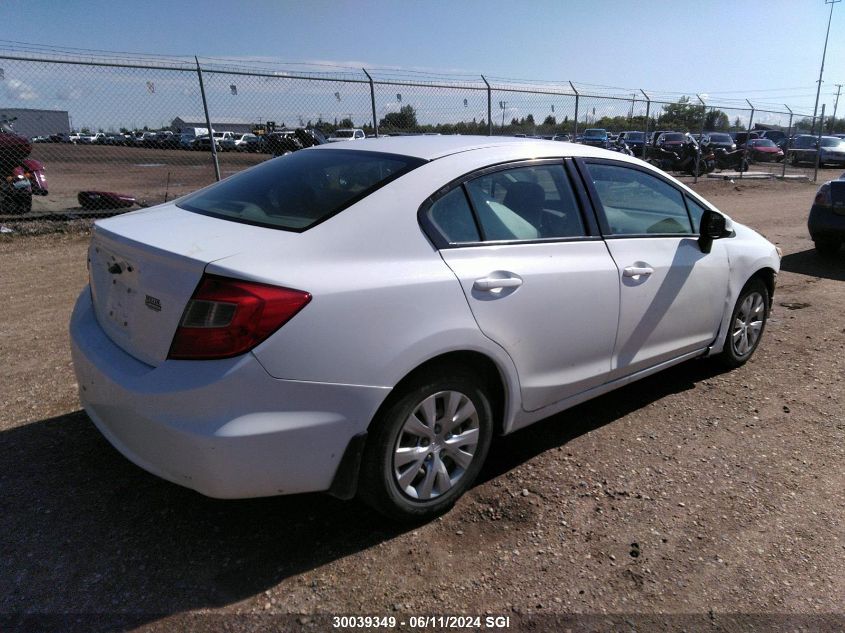 2012 Honda Civic Lx VIN: 2HGFB2F4XCH103924 Lot: 30039349