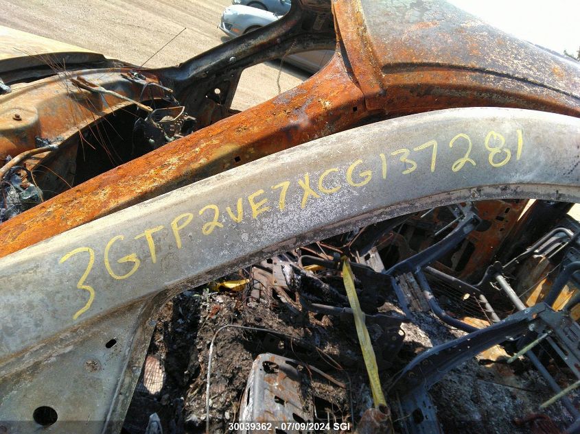 2012 GMC Sierra K1500 Sle VIN: 3GTP2VE7XCG137281 Lot: 30039362