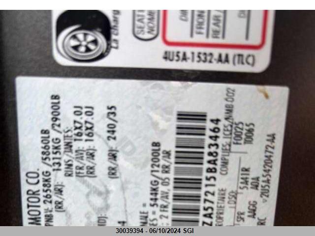 2005 Ford Freestar Ses VIN: 2FMZA57215BA83464 Lot: 30039394