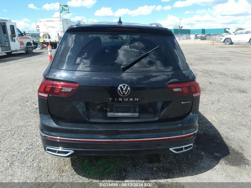 2022 Volkswagen Tiguan Sel R-Line VIN: 3VV4B7AX5NM141278 Lot: 30039499