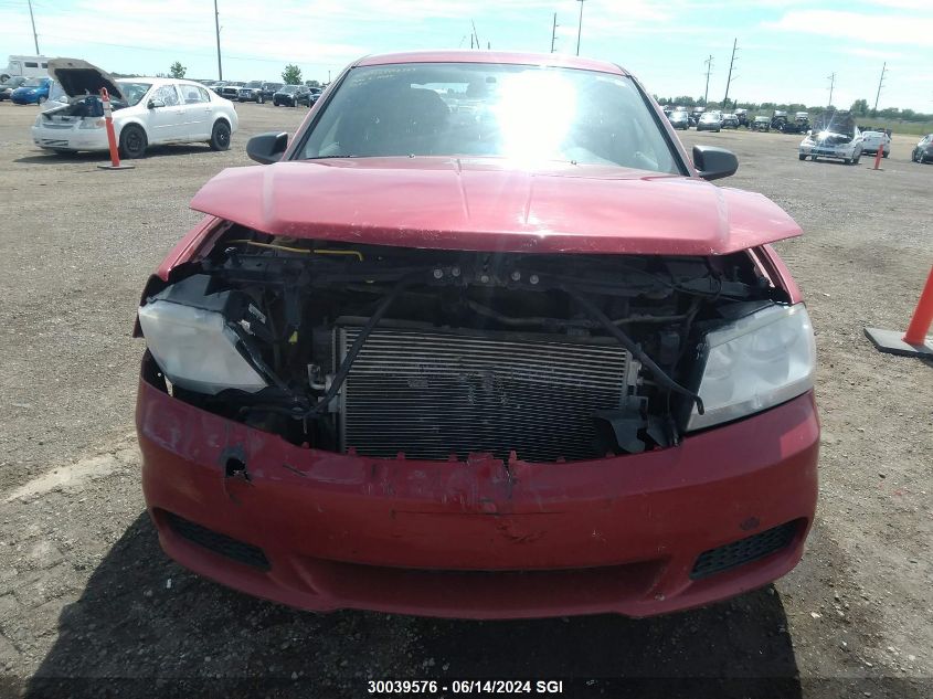 2012 Dodge Avenger Se VIN: 1C3CDZAB5CN213639 Lot: 30039576