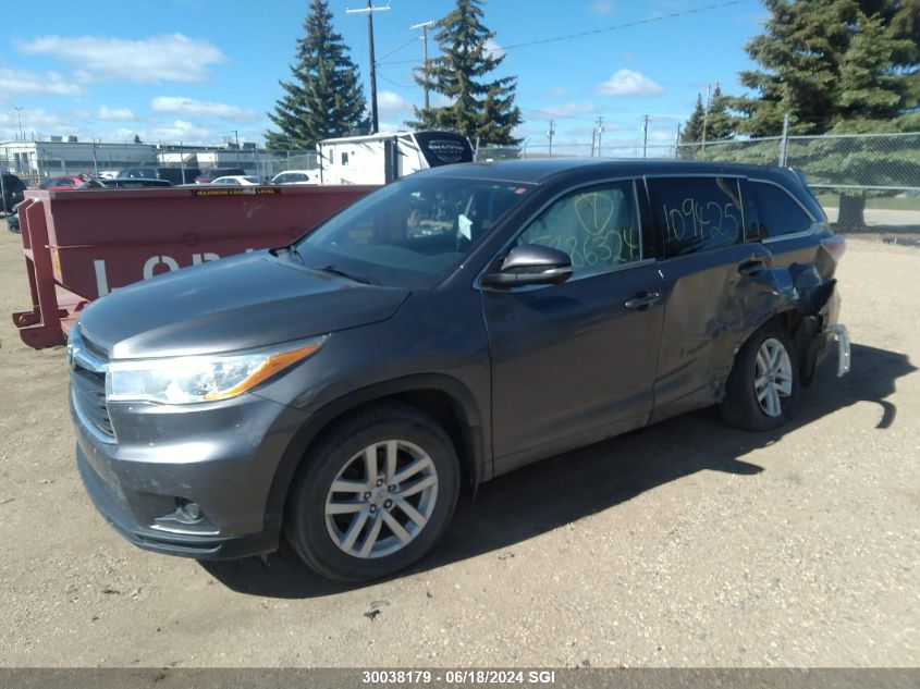 2015 Toyota Highlander Le/Le Plus VIN: 5TDBKRFH2FS109425 Lot: 30038179