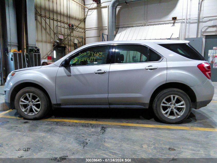 2017 Chevrolet Equinox Ls VIN: 2GNFLEEK3H6278023 Lot: 30039645